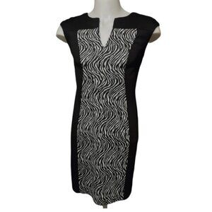 Connected Brand Black/White Dress-Size 10
